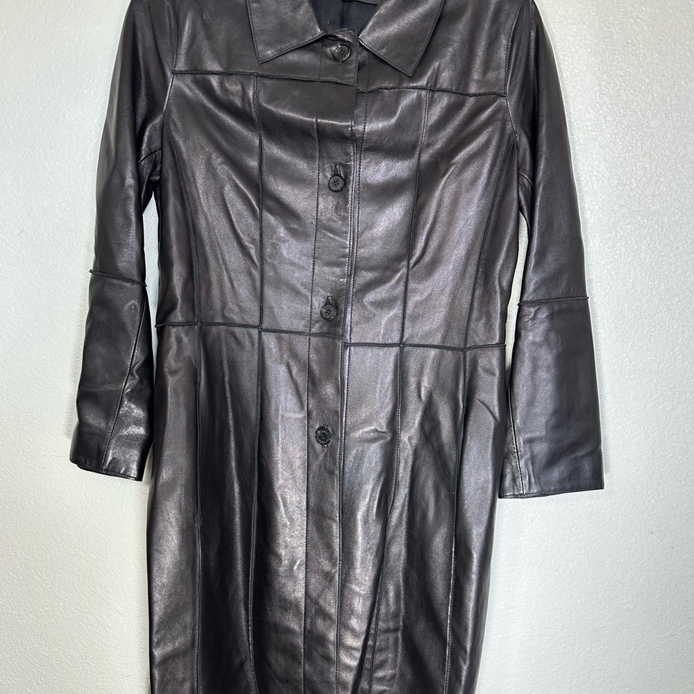 Andrew Marc Black Leather Jacket Classic Design